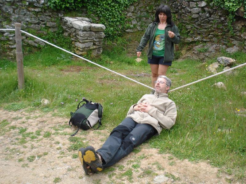 En Jose descansant una estona