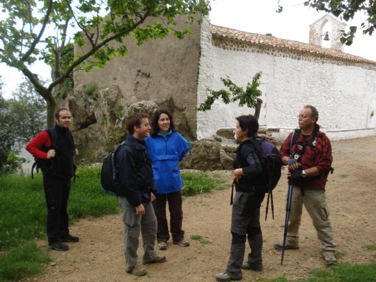 Parada a Sant Onofre. Marc, David, Cristina, Montse i Joan