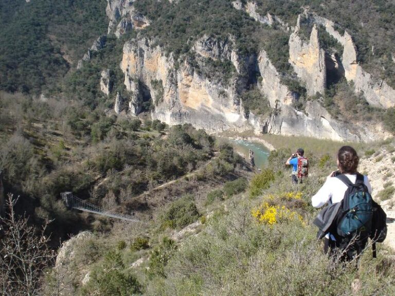 Baixant al pont penjat