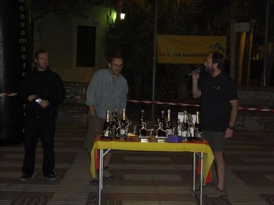 A punt pel lliurament dels premis de la nocturna