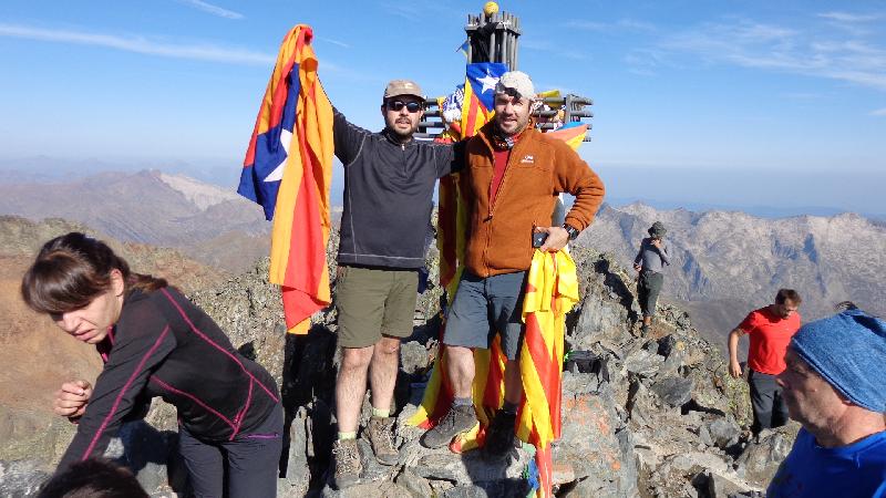 Jordi i Marc, directius del CEA al cim de la Pica