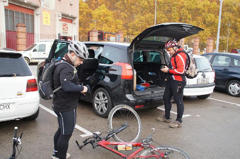 A punt de sortir a la estaci?? de Olot