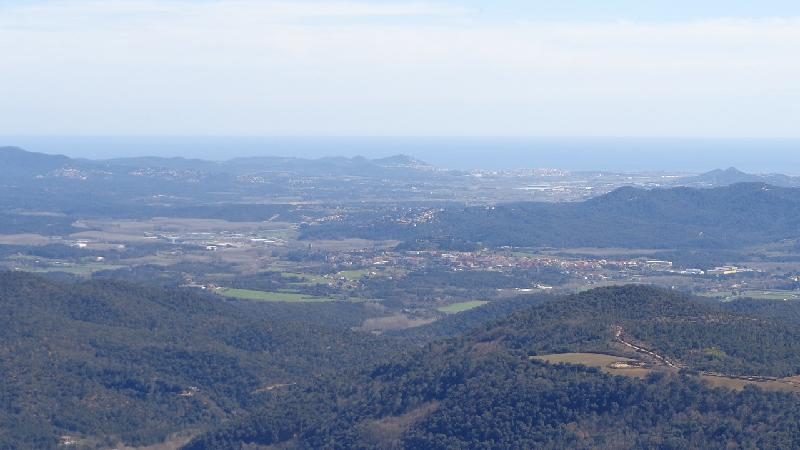 La costa des del Castell de Montsoriu