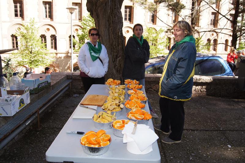 Avituallament al Monestir de Montserrat