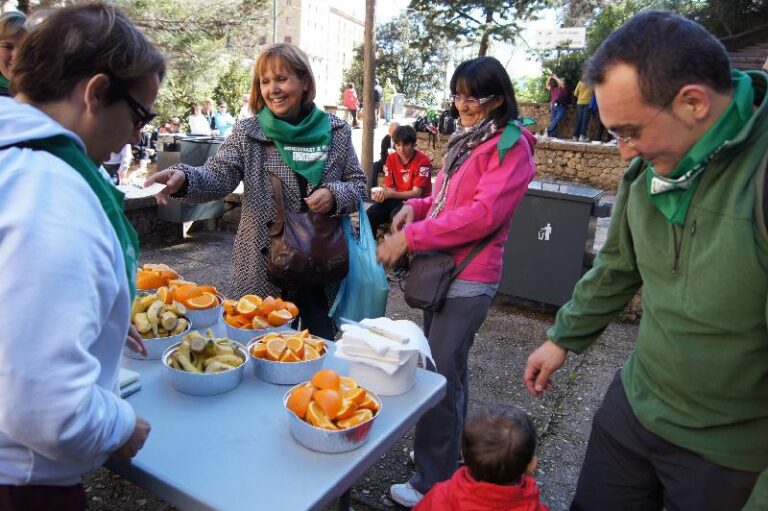 Arribada dels caminaires a Montserrat