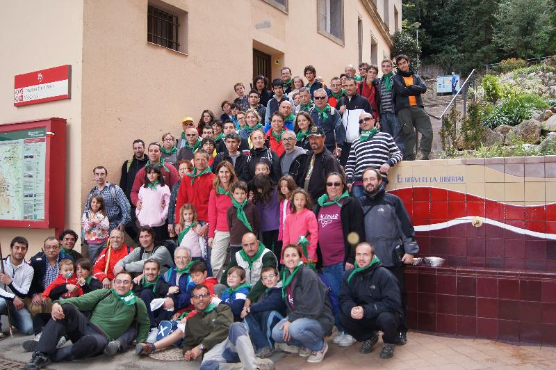 Foto de tots els que van anar a Montserrat