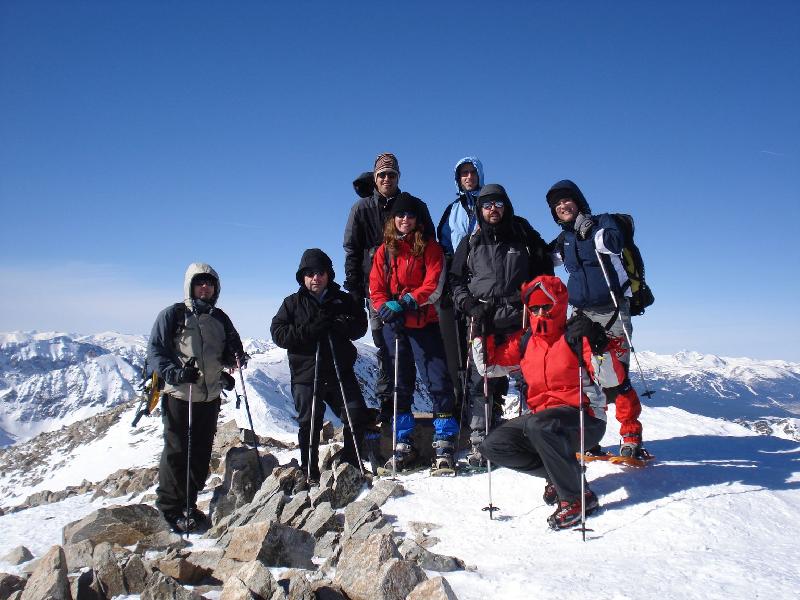 El grup al cim del Bastiments