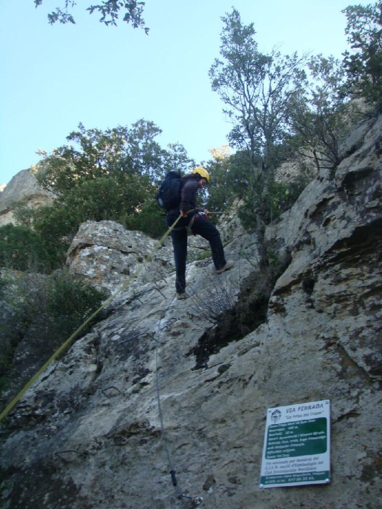 Rapel al final de la via