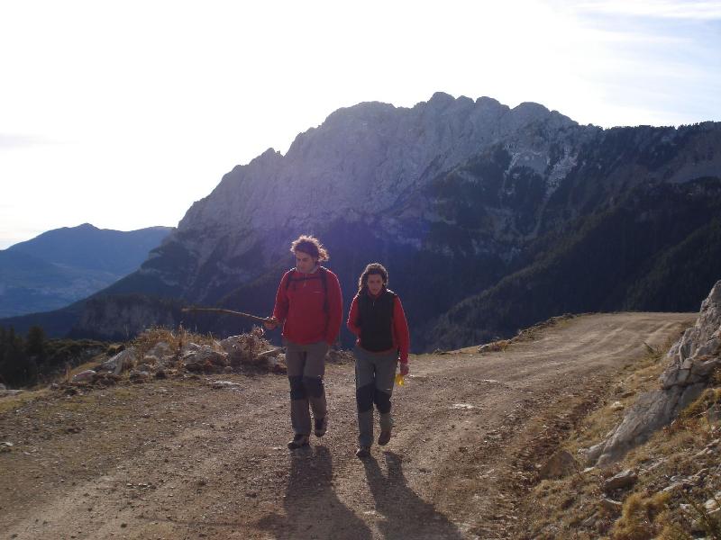 Davant la paret nord del Pedraforca