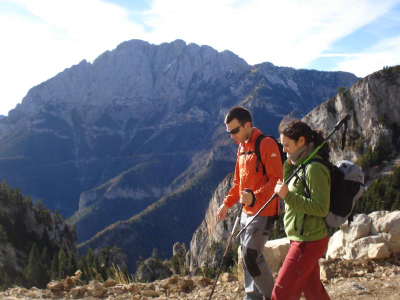 Davant la paret nord del Pedraforca
