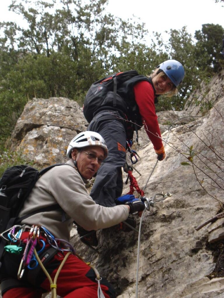 En Jesus i la Rocio al darrer tram de la ferrata