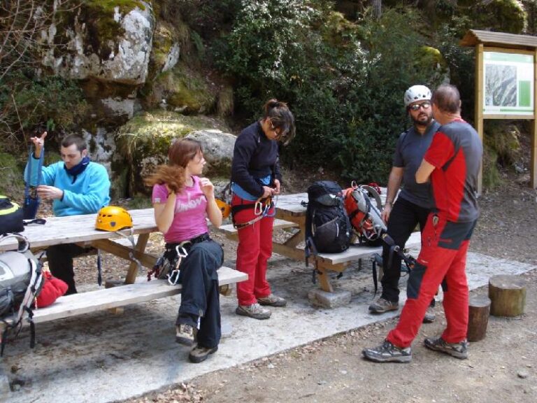 Parada durant la tornada de la ferrata
