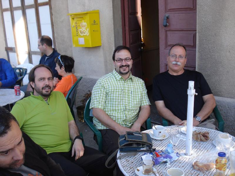 Esmorzant a Vallcebre amb Jordi, Lluis i Joan