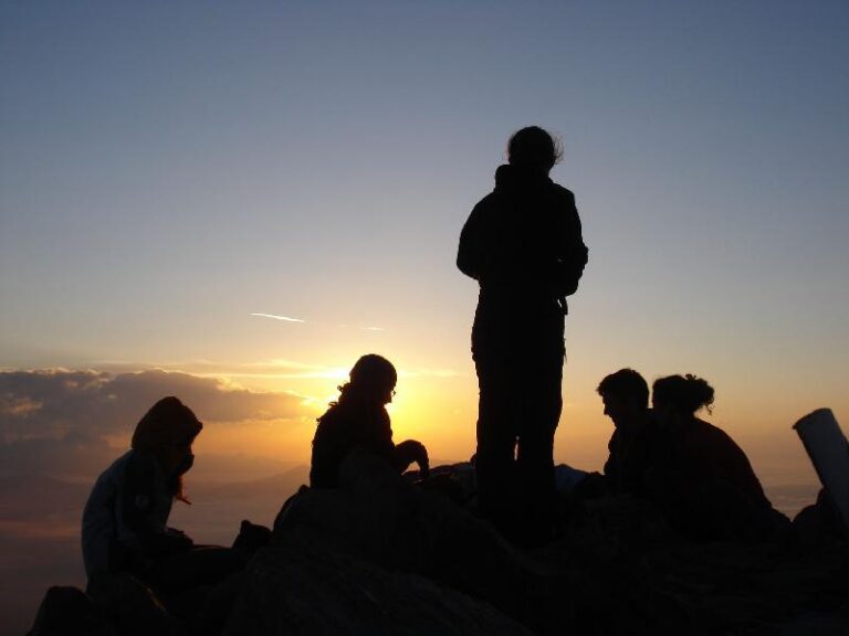 Posta de sol amb el grup