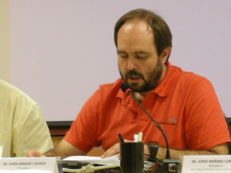 Jordi Sangra, president del CEA, durant el seu parlament