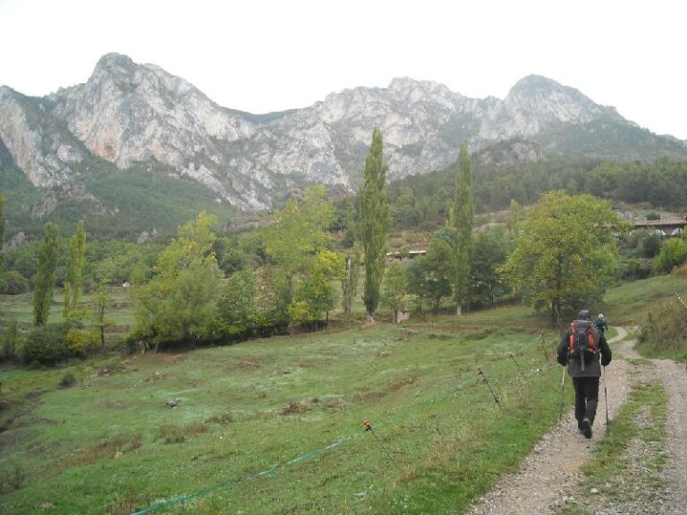 iniciant el cami. al fons les penyes altes