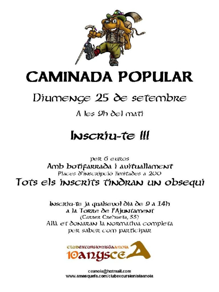 cartell caminada popular