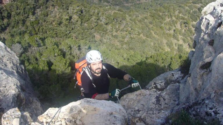 En Jordi acabant el primer tram